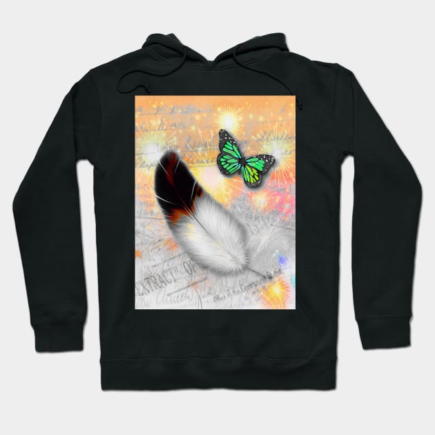 The Concept of Time, Birds and Butterflies Hoodie by KC Morcom aka KCM Gems n Bling aka KCM Inspirations